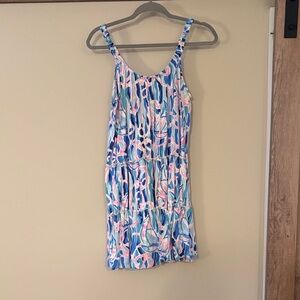 Lilly Pulitzer Blue and Pink Patterned Mini Dress